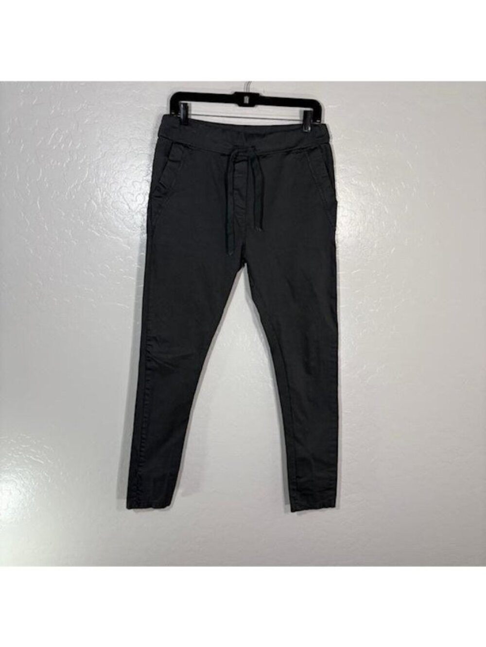 Venti6 Pants Womens Medium Gray Jogger Drawstring Made In Italy Star Casual